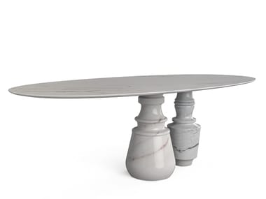 PIETRA OVAL - Oval marble dining table (Request Info).
