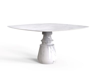 PIETRA SQUARE - Square marble dining table (Request Info).