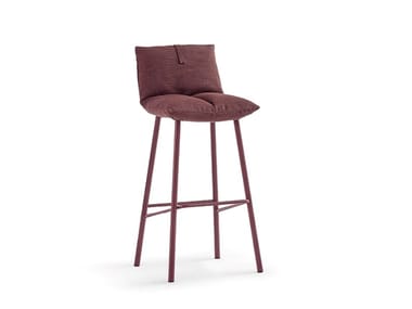 PIL TOO - High fabric stool with back (Request Info).