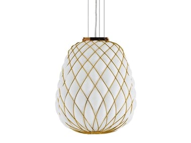 PINECONE - Glass and metal pendant lamp (Request Info).