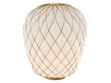 PINECONE - Glass and metal table lamp (Request Info).