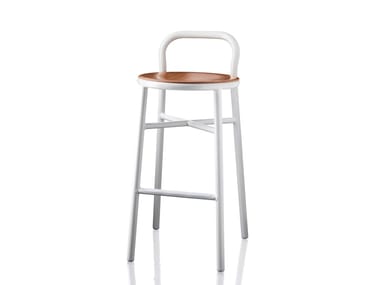 PIPE - Aluminium stool with footrest (Request Info).