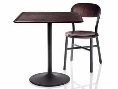 PIPE - Round wood veneer table (Request Info).
