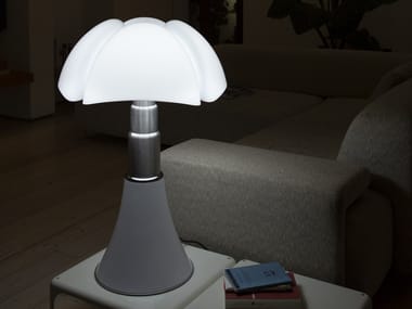 PIPISTRELLO 4.0 - LED table lamp in methacrylate and stainless steel (Request Info).
