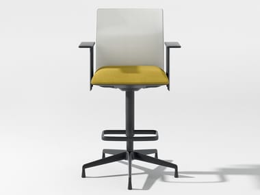 PLANESIT - Office stool with 5-Spoke base with back (Request Info).