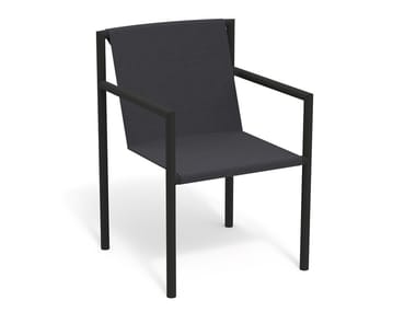PLEIN AIR 059 - Garden chair in stainless steel and back in Batyline¢ç (Request Info).