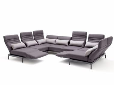 ROLF BENZ 380 PLURA - Corner sectional fabric sofa (Request Info).