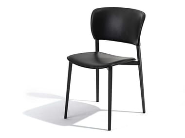 PLY - Open back stackable polypropylene chair.