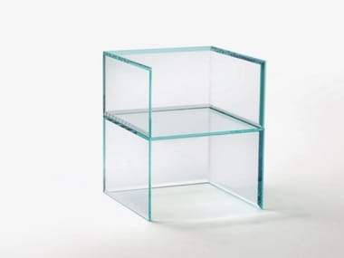 PRISM GLASS CHAIR - Crystal chair with armrests (Request Info).