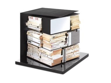 PTOLOMEOX4 SHORT - Open swivel metal bookcase (Request Info).