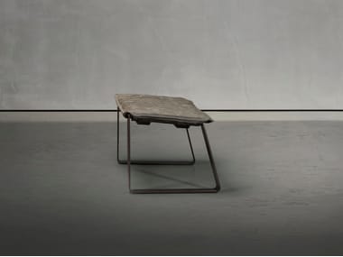 KEKKE LIVING - Leather footstool by Piet Boon