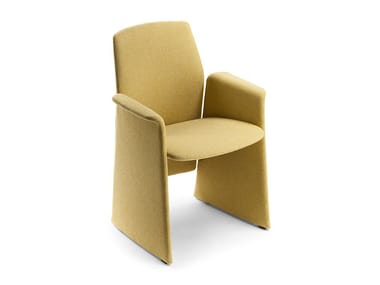 DOWNTOWN CONFERENCE - Upholstered fabric training chair with armrests (Request Info).