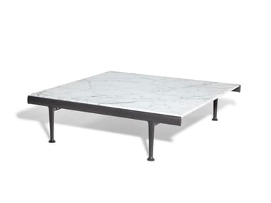 SOUVENIR D'ITALIE - Square low marble coffee table (Request Info).