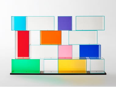 QUANTUM - Modular crystal bookcase (Request Info).