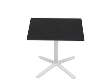 QUATTRO OCCASIONAL HPL SQUARE - Contemporary style low square engineered wood coffee table (Request Info).