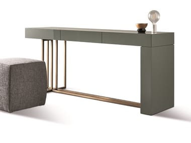 QUINCY - Rectangular wooden console table with drawers (Request Info).