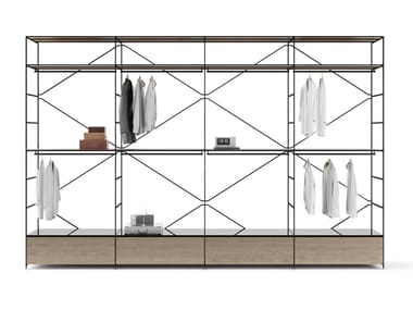 R.I.G. MODULES WARDROBE - Sectional steel and wood walk-in wardrobe (Request Info).