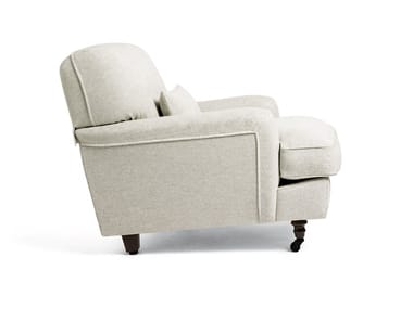 RAFFLES - Fabric armchair with removable cover with armrests (Request Info).