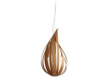 RAINDROP - Handmade wood veneer pendant lamp (Request Info).