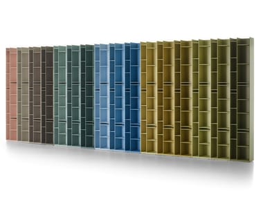 RANDOM 2C-3C - Divider modular wood fibre bookcase (Request Info).