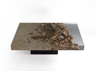 RAPOLANO - Rectangular rapolano travertine coffee table (Request Info).