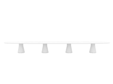 REVERSE CONFERENCE ME5803 - Oval linoleum meeting table (Request Info).