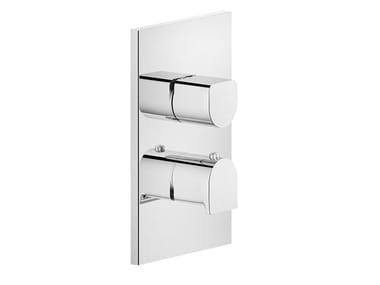 RILIEVO - 2 hole brass shower mixer with plate by Gessi