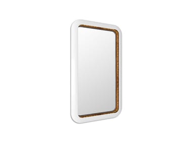 RING - Rectangular framed mahogany mirror (Request Info).