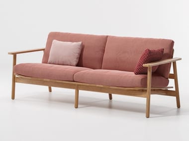 RIVA - Upholstered wooden garden sofa (Request Info).