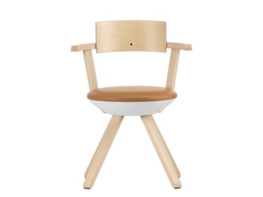 RIVAL - Swivel upholstered birch chair (Request Info).