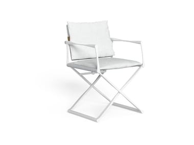 RIVIERA - Folding fabric garden chair with armrests (Request Info).