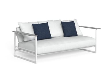 RIVIERA - 2 seater sled base fabric garden sofa (Request Info).