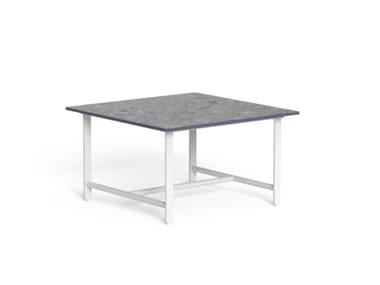 RIVIERA - Square porcelain stoneware garden side table (Request Info).
