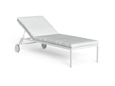RIVIERA - Recliner fabric sun lounger with castors (Request Info).