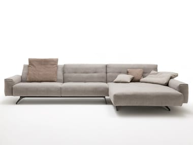 ROLF BENZ 50 - Sled base sofa with chaise longue (Request Info).