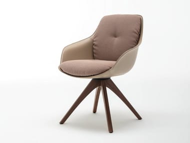 ROLF BENZ 600 - Trestle-based chair with armrests (Request Info).