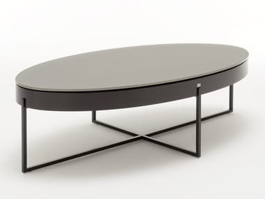 ROLF BENZ 8440 - Oval coffee table with storage space (Request Info).