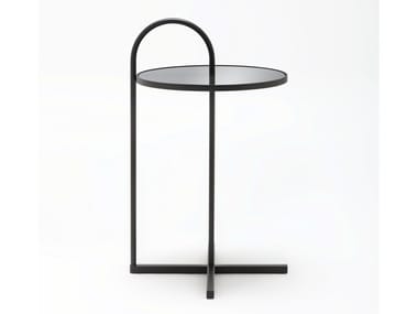 ROLF BENZ 902 - Glass and steel side table (Request Info).