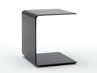 ROLF BENZ 940 - Rectangular leather side table (Request Info).