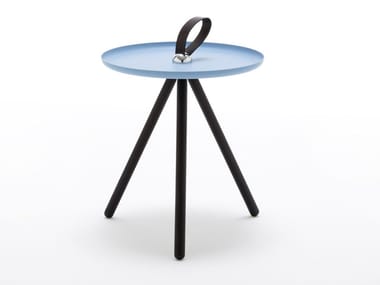 ROLF BENZ 973 - Round wooden side table (Request Info).