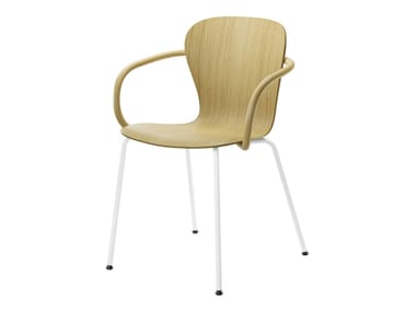 S 220 F - Stackable wooden chair with armrests (Request Info).