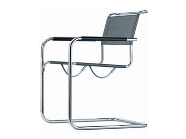S 34 N - Cantilever mesh chair with armrests (Request Info).