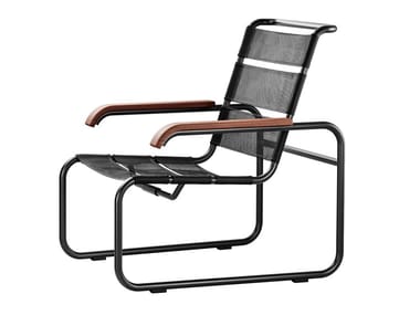 S 35 N Thonet All Seasons - Sled base mesh easy chair with armrests (Request Info).
