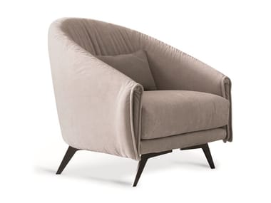 SADDLE - Fabric armchair with removable cover with armrests (Request Info).