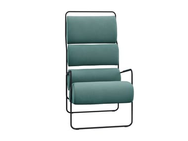 SANCARLO - High-back fabric armchair with armrests (Request Info).