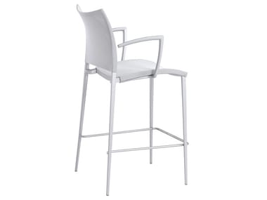 SAND AIR - High synthetic material stool with back (Request Info).