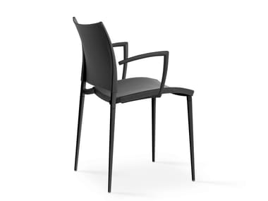 SAND - Stackable polypropylene chair with armrests (Request Info).