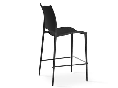 SAND - High polypropylene stool with back (Request Info).