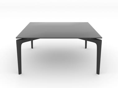 SAUL - Square glass coffee table (Request Info).