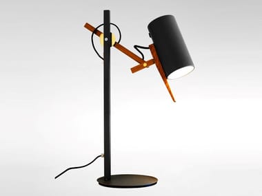 SCANTLING - Metal and wood table lamp (Request Info).